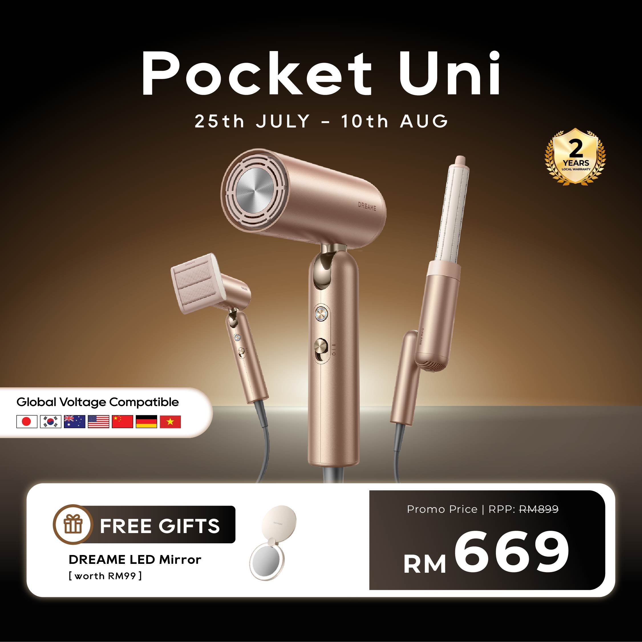 （Deposit) Dreame Pocket Uni Hair Dryer Dreame MY