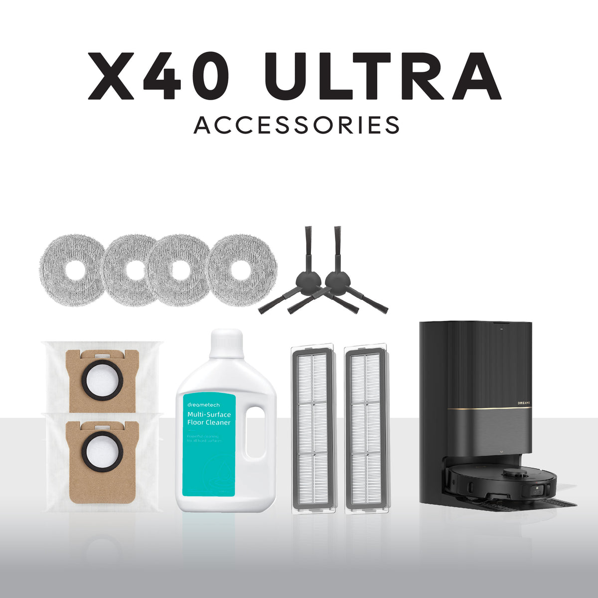 Dreame X40 Ultra/X40 Master Robot Vacuum Accessories Pack