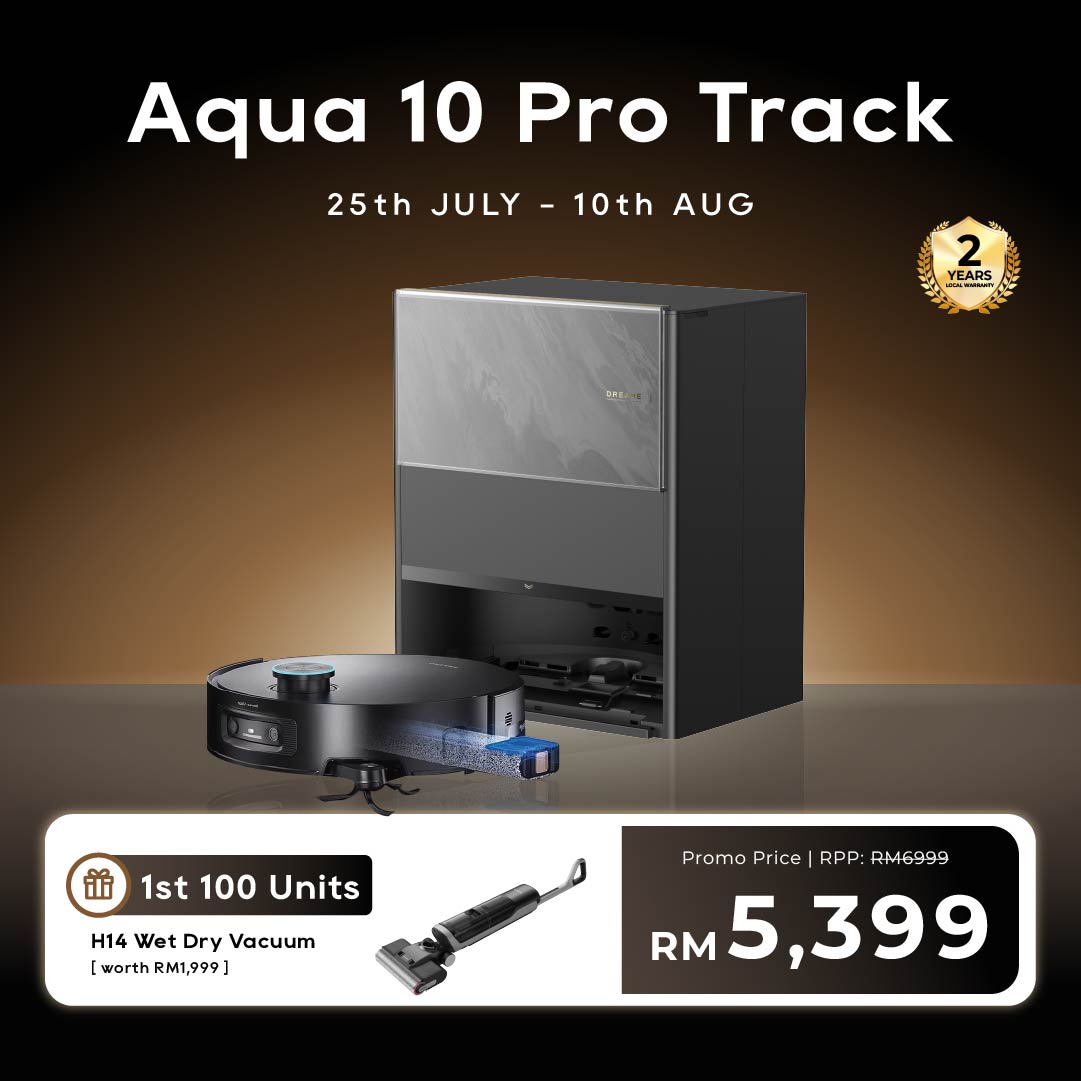 (Full Payment) Dreame Aqua 10 Pro Track Robot Vacuum Dreame MY