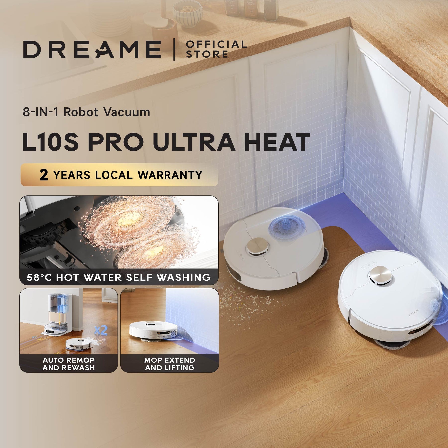 Dreame L10s Pro Ultra Heat Robot Vacuum Cleaner