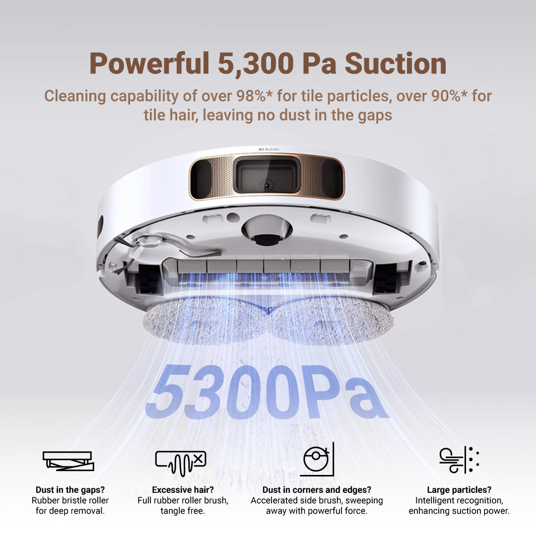 Dreametech L10s Ultra Robot Vacuum and Mop Combo, Auto Mop Cleaning and  Drying, Self-Refilling and Self-Emptying Base for 60 Days of Cleaning,  5300Pa